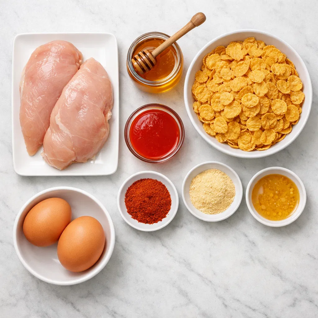 Baked Crunchy Hot Honey Chicken ingrediants