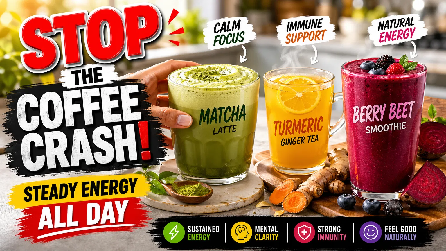 Energy Boosting Morning Drinks