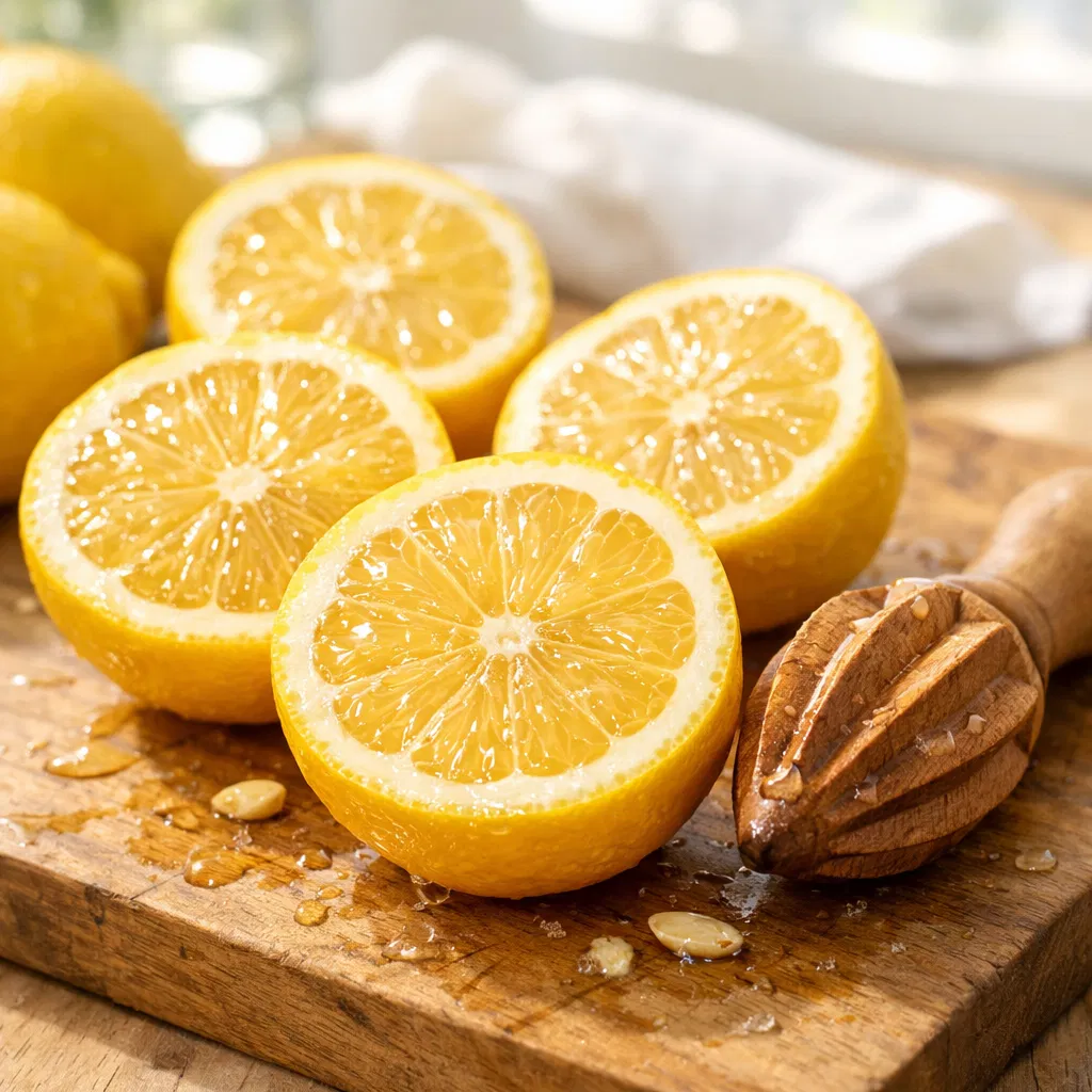 Fresh Lemons and Juicer for Summer Lemonade