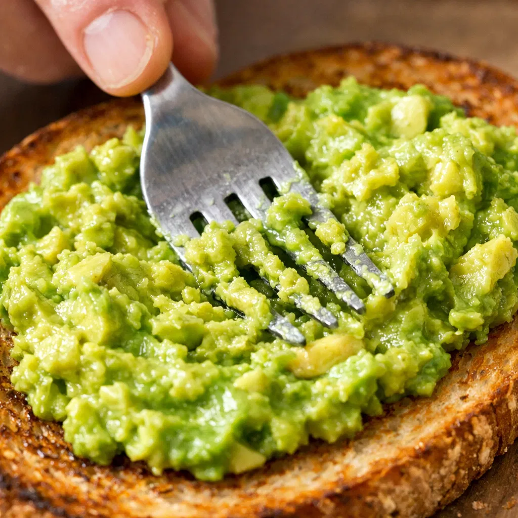 Lazy Avocado Toast Recipes mashing Avacado