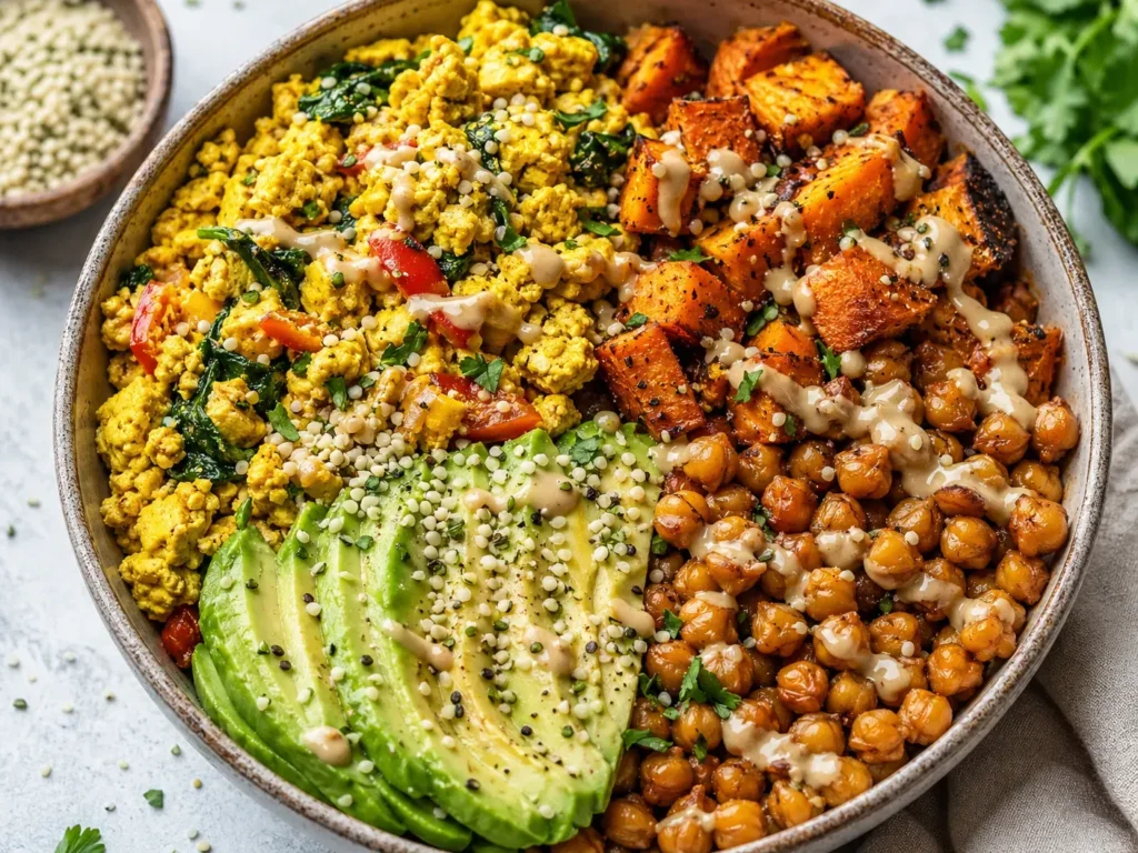 Plant-Based Tofu Scramble Bowl