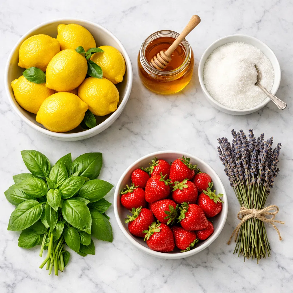 Summer Lemonade Ingredients Laid Out