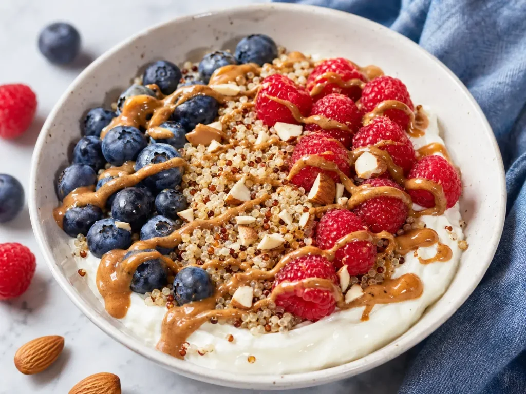 Sweet Greek Yogurt and Quinoa Bowl