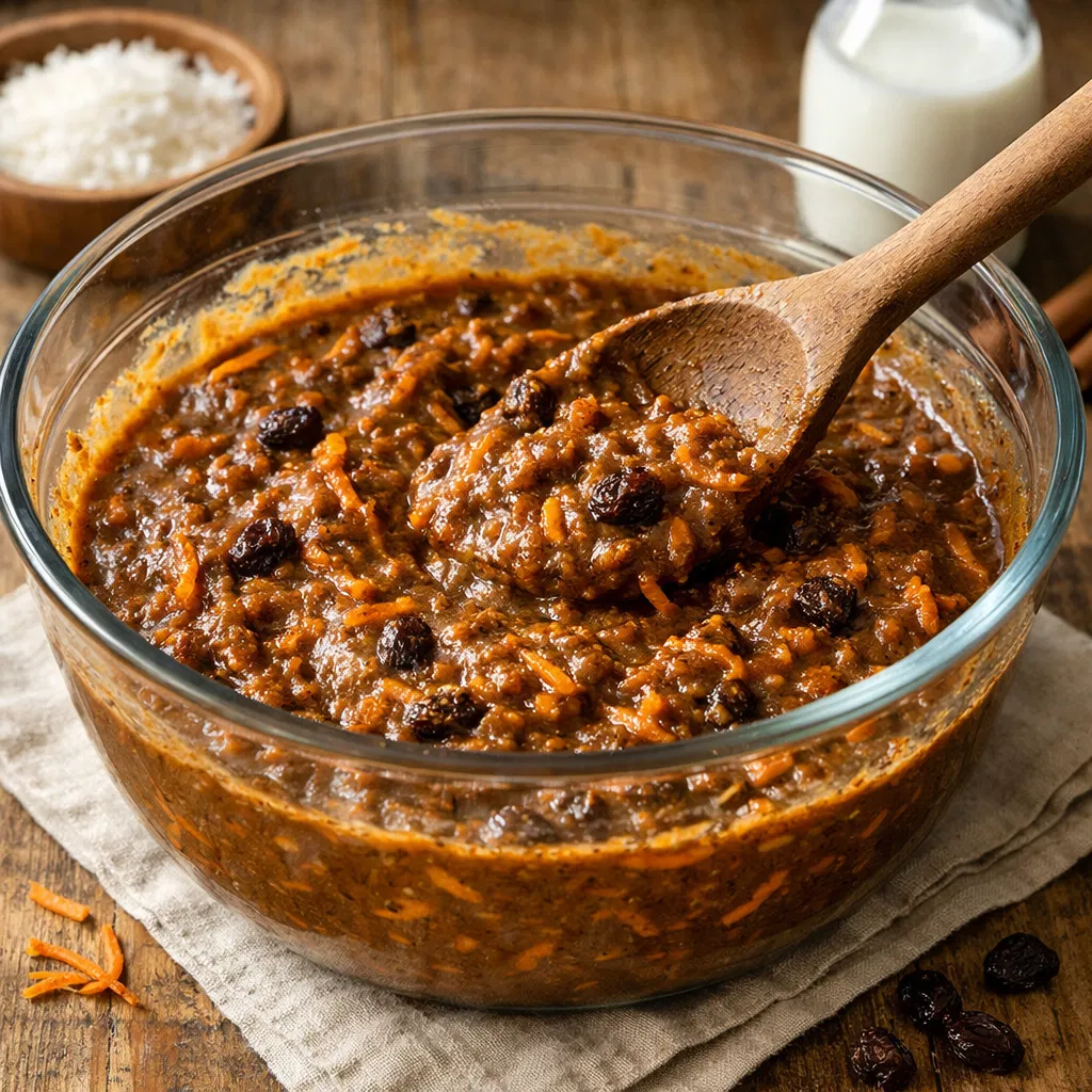 Sweet Potato Pudding Recipe Indigrants Mixing