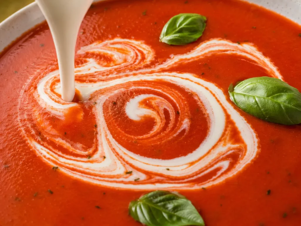 Swirling Cream into Soup
