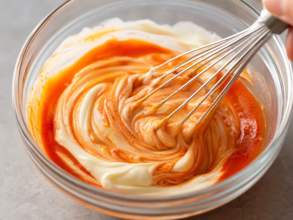 Whisking Spicy Mayo Sauce