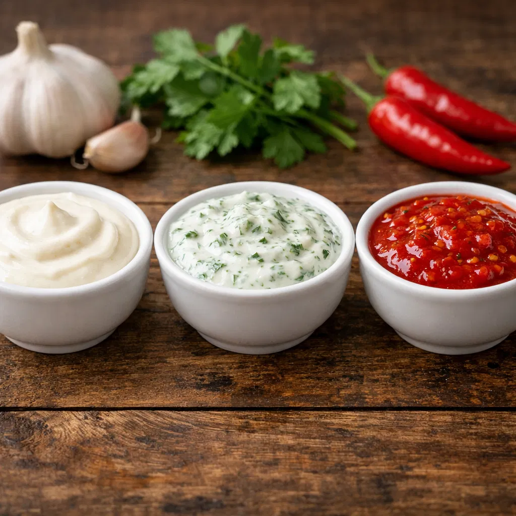 doner trio sauces