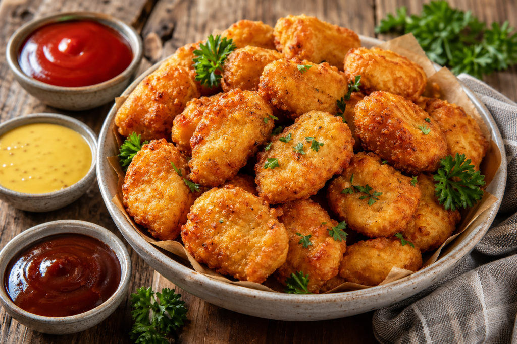 Serving Chicken Nuggets