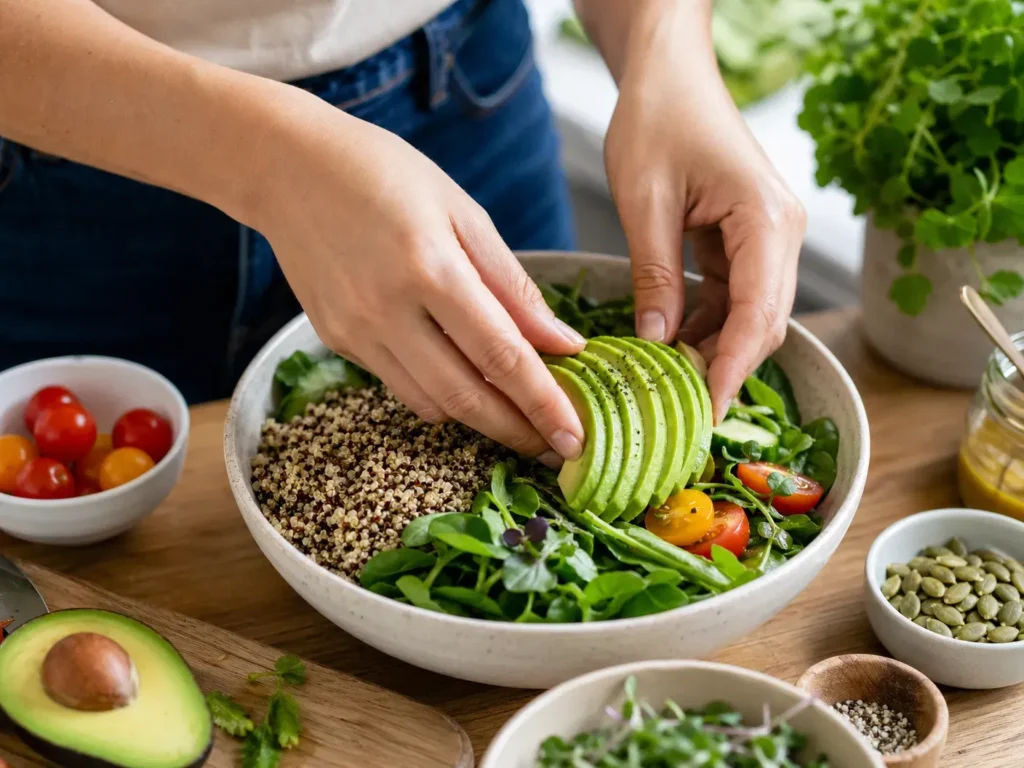 Assembling a High Protein Breakfast Bowl
