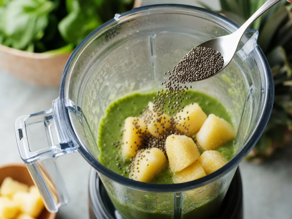Adding Fruit and Chia Seeds