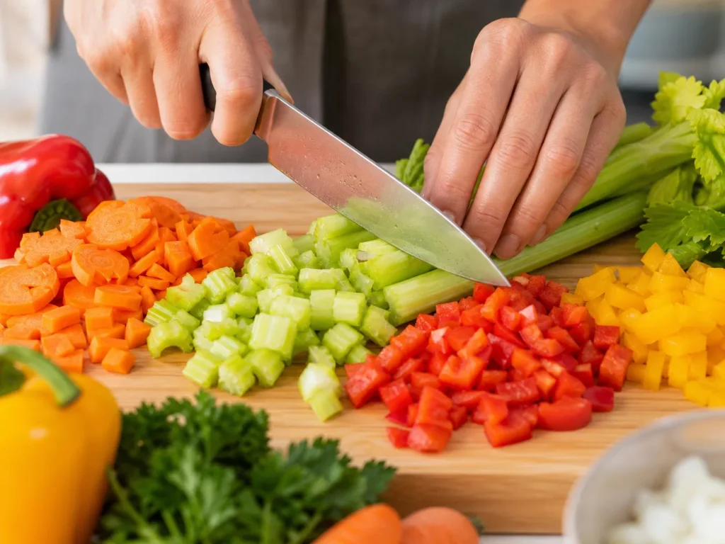 Chopping Vegetables for Soup