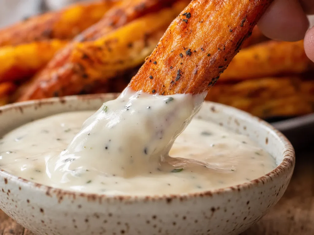 Dipping Fry into Aioli