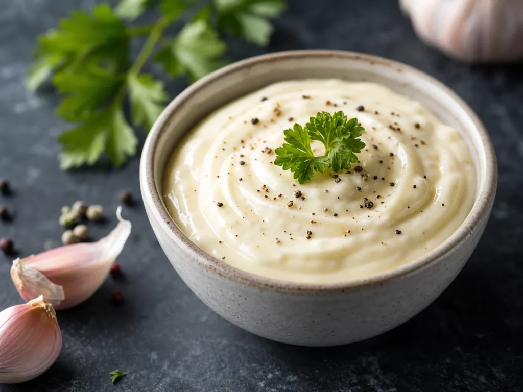 Finished Garlic Aioli Sauce