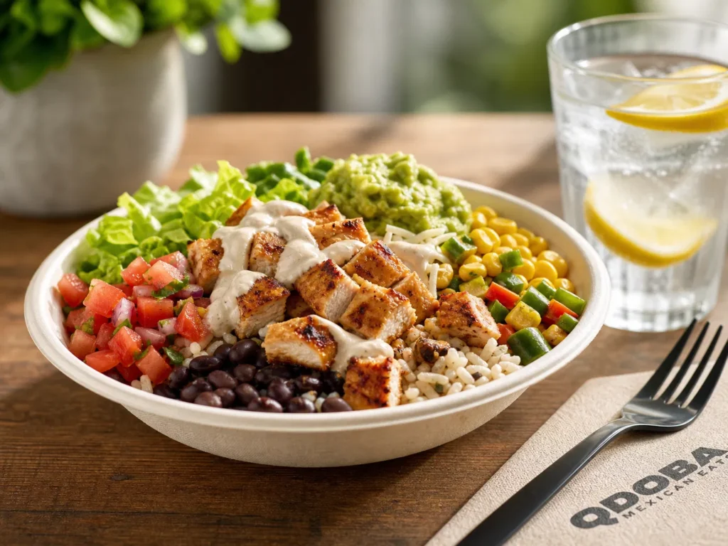 Finished Qdoba Chicken Protein Bowl Lifestyle