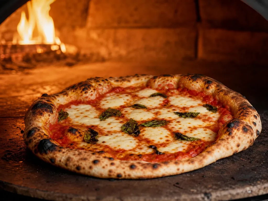 Margherita Pizza Baking in Oven