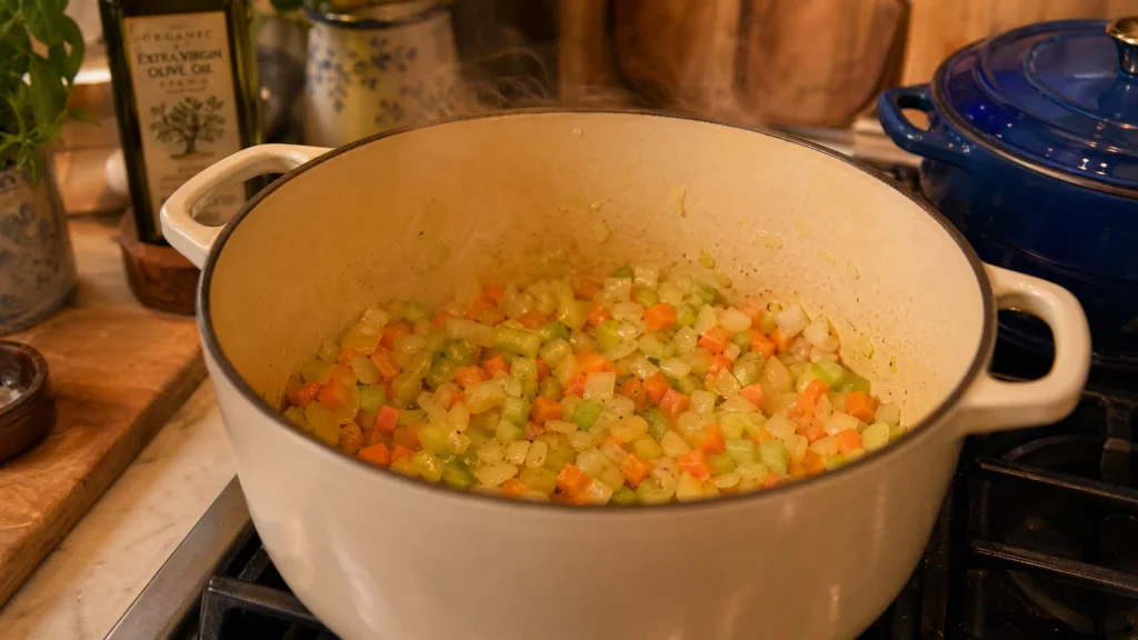 Sautéing Vegetables for Soup