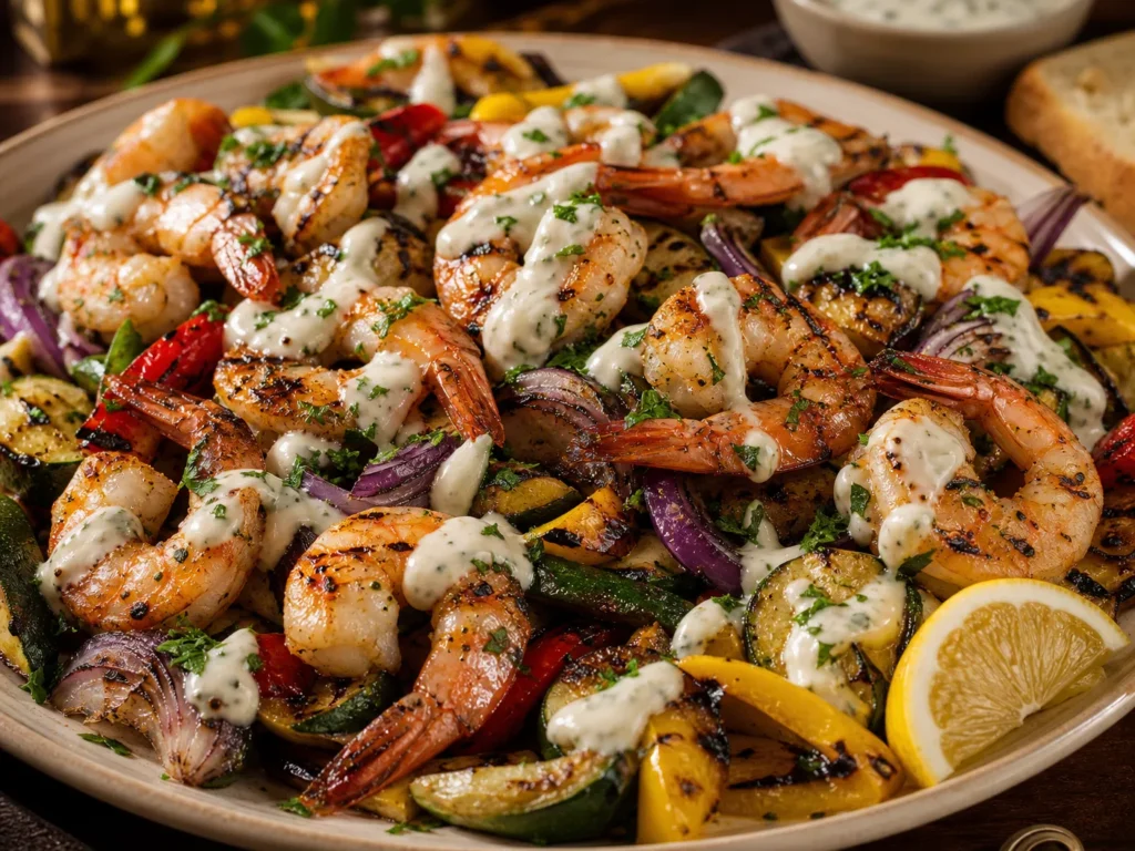 Serving Aioli with Grilled Shrimp